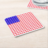 Sterren en hartvuur kartonnen onderzetters (Schuin)