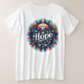Sterren en hoop grote maat t-shirt (Design achterkant)