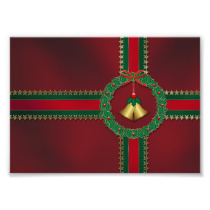 Sterren en kerstfoto's met strips foto afdruk