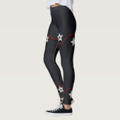 Sterren en Koord Unieke drijvende patronen Leggings (Links)