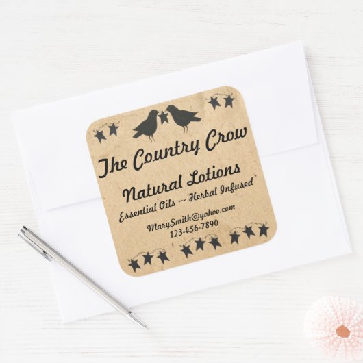 Sterren en kraaien aangepaste Sticker (Envelop)