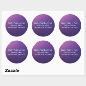 STERREN EN LICHTEN Bar Bat Mitzvah Retouradres Ronde Sticker (Vel)