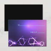 STERREN EN LICHTEN Bat Mitzvah Escort Zitplaats Ka Kaart (Voorkant / Achterkant)