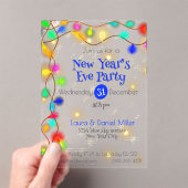 Sterren en lichtkransen Nieuwjaar 2026 Acryl Acryl Uitnodigingen (Insitu (Draagbaar))