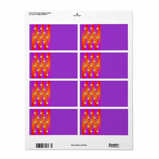 Sterren en linten Labels (Full Sheet)