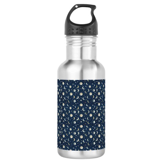 Sterren en Maan Patroon Waterfles (Voorkant)