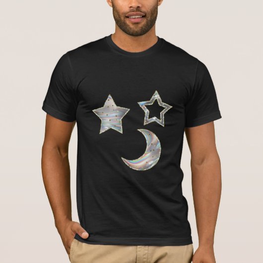 Sterren en Mannen van Moon T-Shirt (Voorkant)