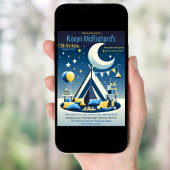 Sterren en Moon Boys Tepee Sleepover Party Kaart