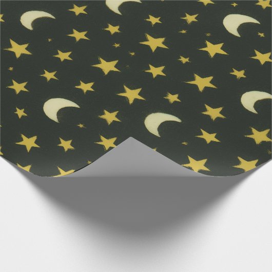 Sterren en moons cadeaupapier (Hoek)
