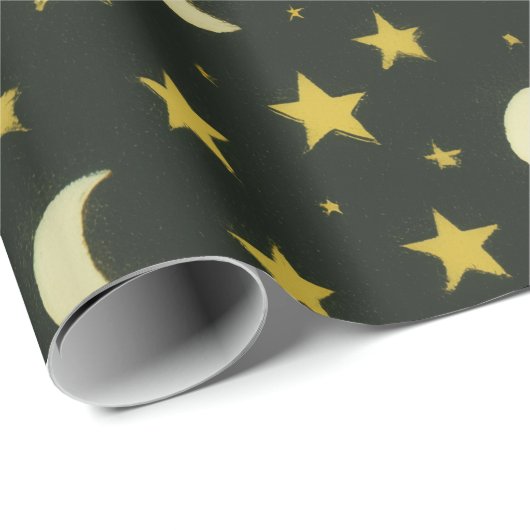 Sterren en moons cadeaupapier (Rol Hoek)