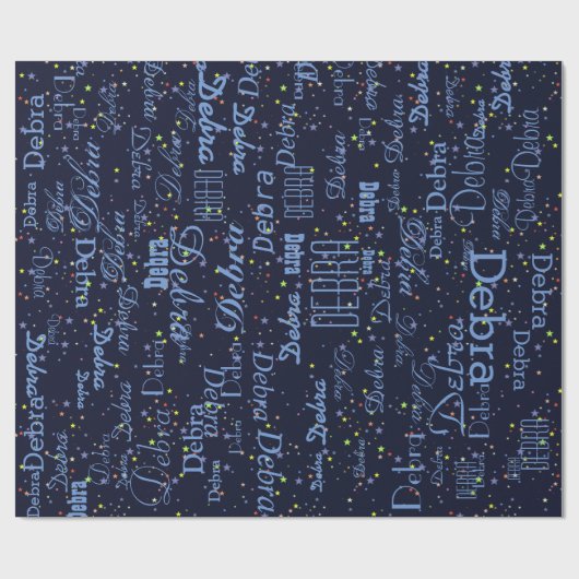 Sterren en namen . creëer uw eigen patroon cadeaupapier (Vlak)