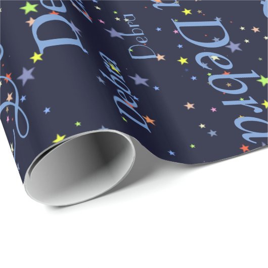 Sterren en namen . creëer uw eigen patroon cadeaupapier (Rol Hoek)