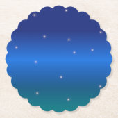 Sterren en Night Sky Winter Magic Kartonnen Onderzetters (Voorkant)