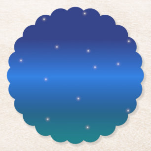 Sterren en Night Sky Winter Magic Kartonnen Onderzetters