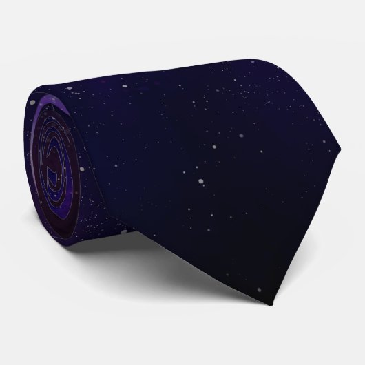 Sterren en Paarse Nebula Space Starfield Astro Stropdas (Opgerold)