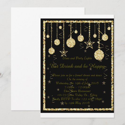 sterren en partijlichten kaart (Voorkant / Achterkant)