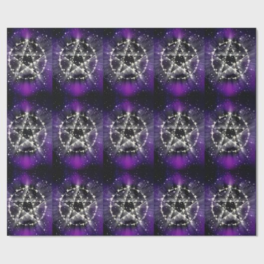 Sterren en pentagram inpakpapier (Vlak)