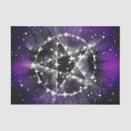 Sterren en pentagram weefselpapier tissuepapier (Voorkant)