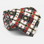 Sterren en Pijlen Plaid Stropdas (Opgerold)