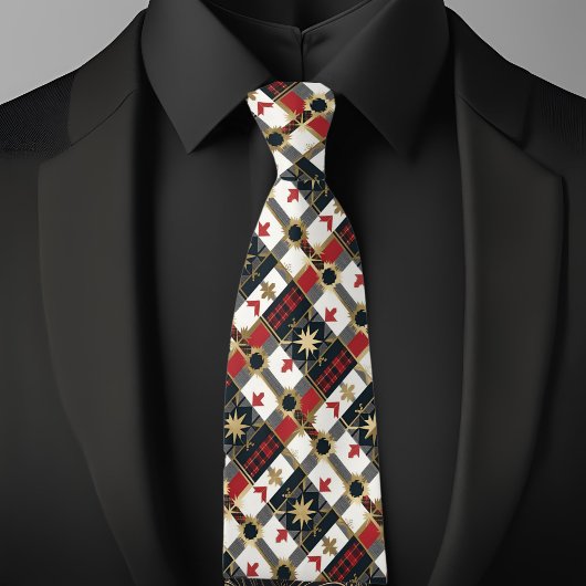 Sterren en Pijlen Plaid Stropdas