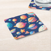 Sterren en planeten patroon kartonnen onderzetters (Schuin)