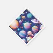 Sterren en planeten patroon servet (Hoek)