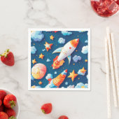 Sterren en planeten patroon servet (Insitu)