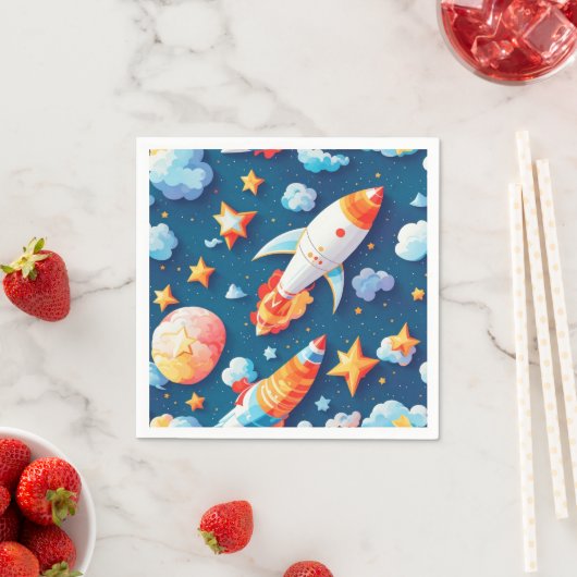 Sterren en planeten patroon servet (Insitu)