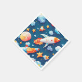 Sterren en planeten patroon servet (Hoek)