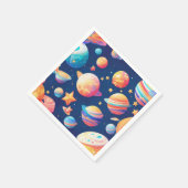 Sterren en planeten patroon servet (Hoek)