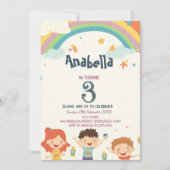 Sterren en regenboog aangepaste foto kinderen verj kaart (Voorkant)