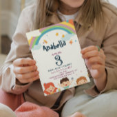 Sterren en regenboog aangepaste foto kinderen verj kaart