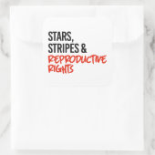 Sterren en reproductieve rechten vierkante sticker (Tas)