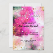 sterren en roze witte wolken zweet zestien kaart (Voorkant)