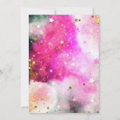 sterren en roze witte wolken zweet zestien kaart (Achterkant)