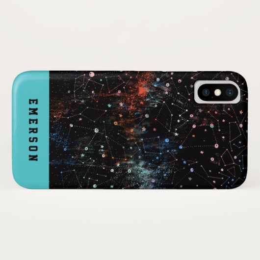 sterren en ruimtevaart - astronomisch patroon Case-Mate iPhone case (Achterkant (horizontaal))
