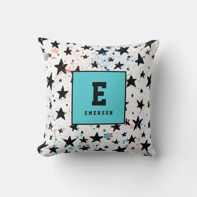 sterren en ruimtevaart - astronomisch patroon kussen (Voorkant)