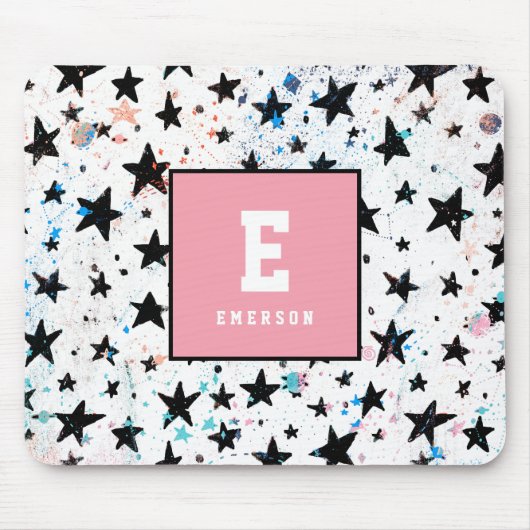 sterren en ruimtevaart - astronomisch patroon muismat (Voorkant)