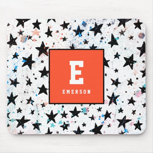 sterren en ruimtevaart - astronomisch patroon muismat (Voorkant)