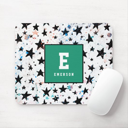 sterren en ruimtevaart - astronomisch patroon muismat (Met muis)