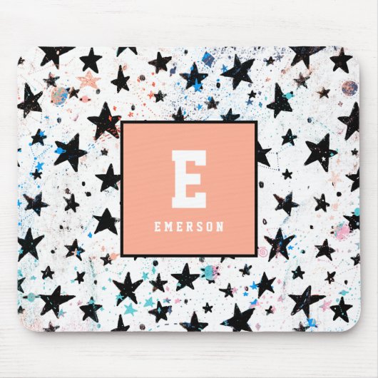 sterren en ruimtevaart - astronomisch patroon muismat (Voorkant)