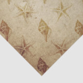 sterren en schalen op bruine ontkoppeling tissuepapier (Detail)