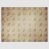 sterren en schalen op bruine ontkoppeling tissuepapier (Voorkant)