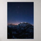 Sterren en sneeuwbergen poster (Voorkant)