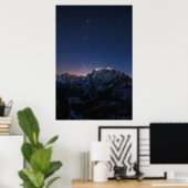Sterren en sneeuwbergen poster (Thuiskantoor)