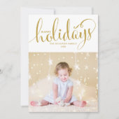 Sterren en Snowflakes Prettige feestdagen Fotokaar Feestdagenkaart (Voorkant)