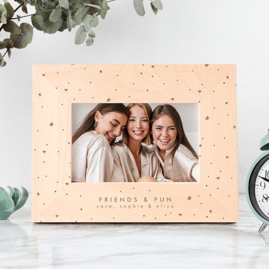 Sterren en stippen leuk eenvoudig gepersonaliseerd gegraveerde lijstjes