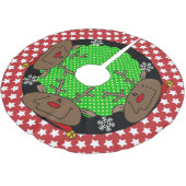 Sterren en Stippen rendiervakantieboomrokken Kerstboom Rok (Gekanteld)