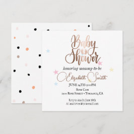 Sterren en stippen voor de prinses uitnodiging