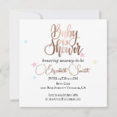 Sterren en stippen voor je prinses uitnodiging (Voorkant)